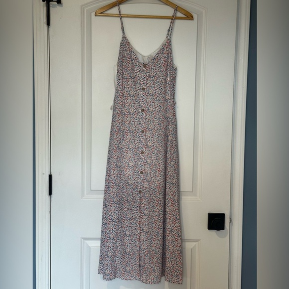 Sienna Sky Floral Spaghetti Strap Button Up Midi Dress - Picture 2 of 6